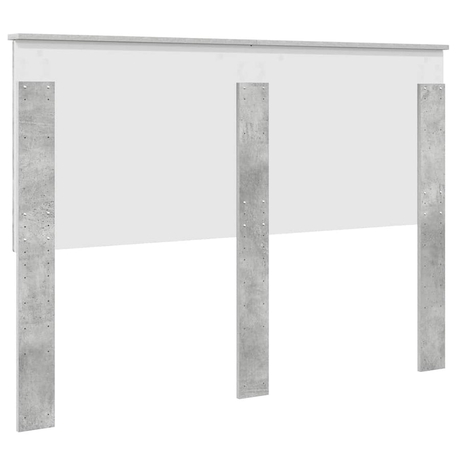 Hoofdbord met hoofdeinde Beton Grijs 160 cm Bewerkt hout