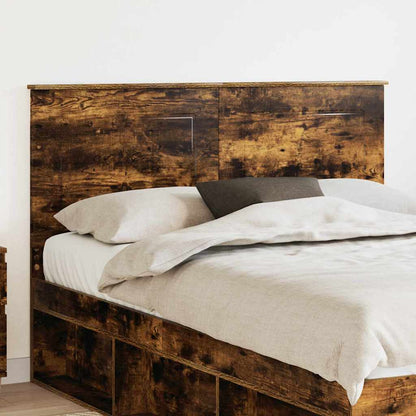 Hoofdbord met hoofdeinde Gerookt eiken 160 cm Bewerkt hout