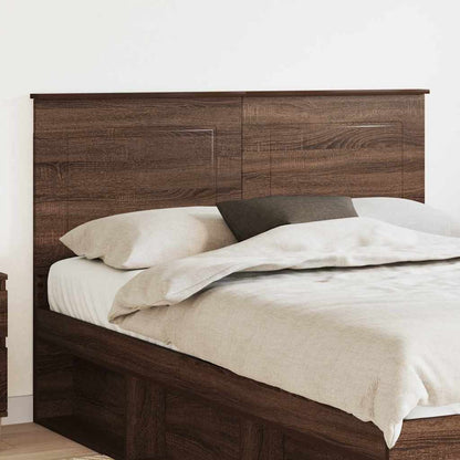 Hoofdbord met hoofdeinde Bruin Eiken 160 cm Bewerkt hout