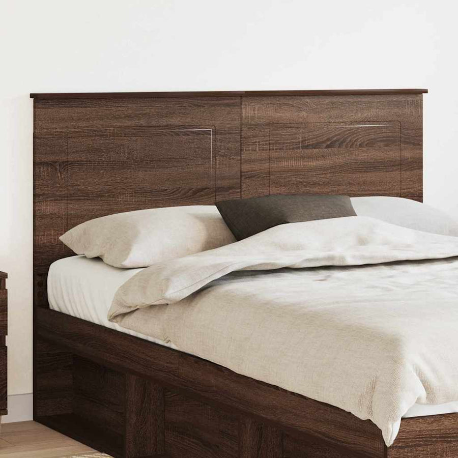 Hoofdbord met hoofdeinde Bruin Eiken 160 cm Bewerkt hout