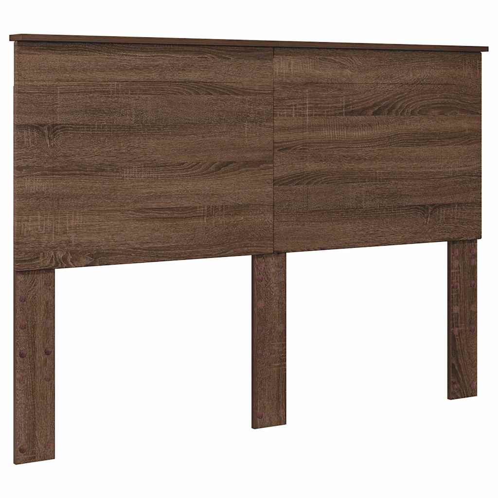 Hoofdbord met hoofdeinde Bruin Eiken 160 cm Bewerkt hout