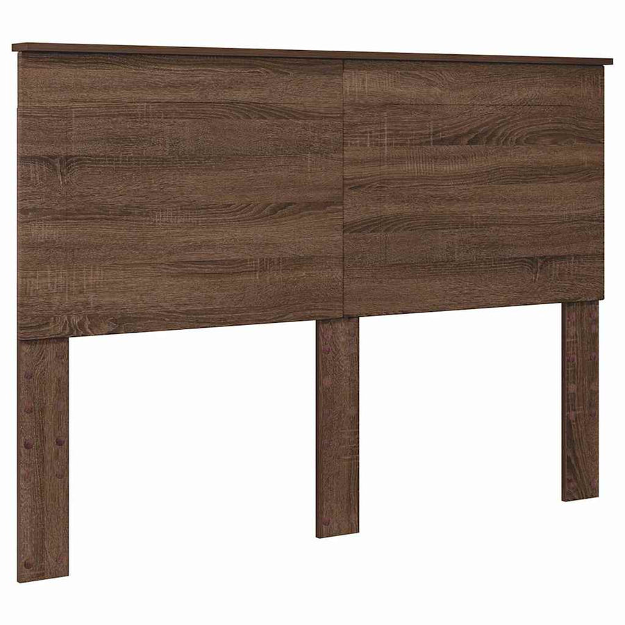 Hoofdbord met hoofdeinde Bruin Eiken 160 cm Bewerkt hout