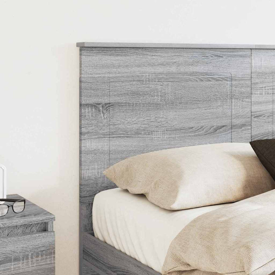 Hoofdbord met hoofdeinde Grijs Sonoma 150 cm Bewerkt hout