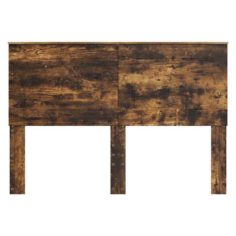 Hoofdbord met hoofdeinde Gerookt eiken 140 cm Bewerkt hout