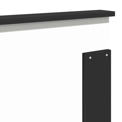 Hoofdbord met hoofdeinde Zwart Eiken 135 cm Bewerkt hout