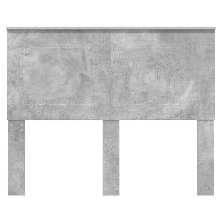 Hoofdbord met hoofdeinde Beton Grijs 135 cm Bewerkt hout