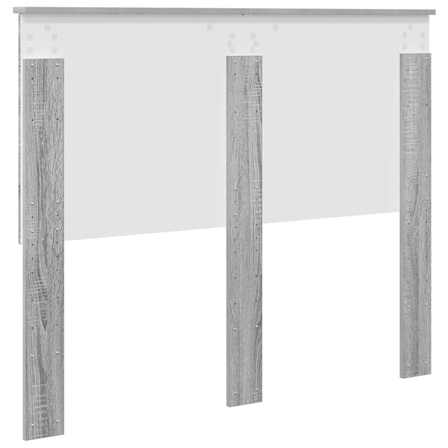 Hoofdbord met hoofdeinde Grijs Sonoma 135 cm Bewerkt hout