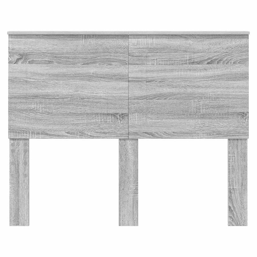 Hoofdbord met hoofdeinde Grijs Sonoma 135 cm Bewerkt hout