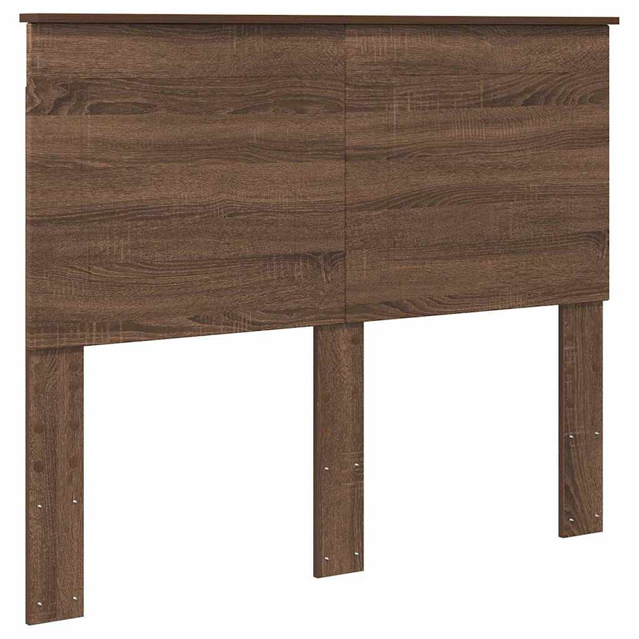 Hoofdbord met hoofdeinde Bruin Eiken 135 cm Bewerkt hout