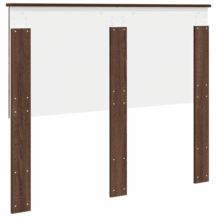 Hoofdbord met hoofdeinde Bruin Eiken 135 cm Bewerkt hout