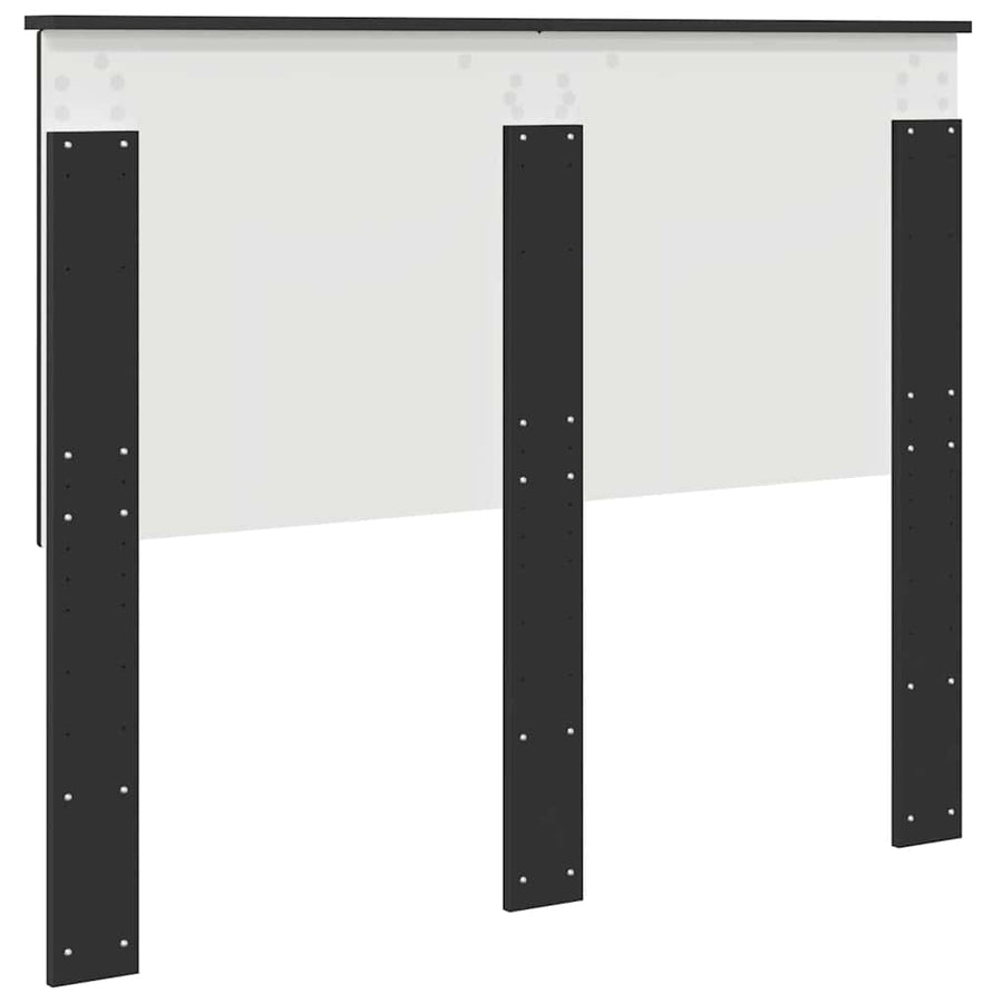 Hoofdbord met hoofdeinde Zwart Eiken 120 cm Bewerkt hout