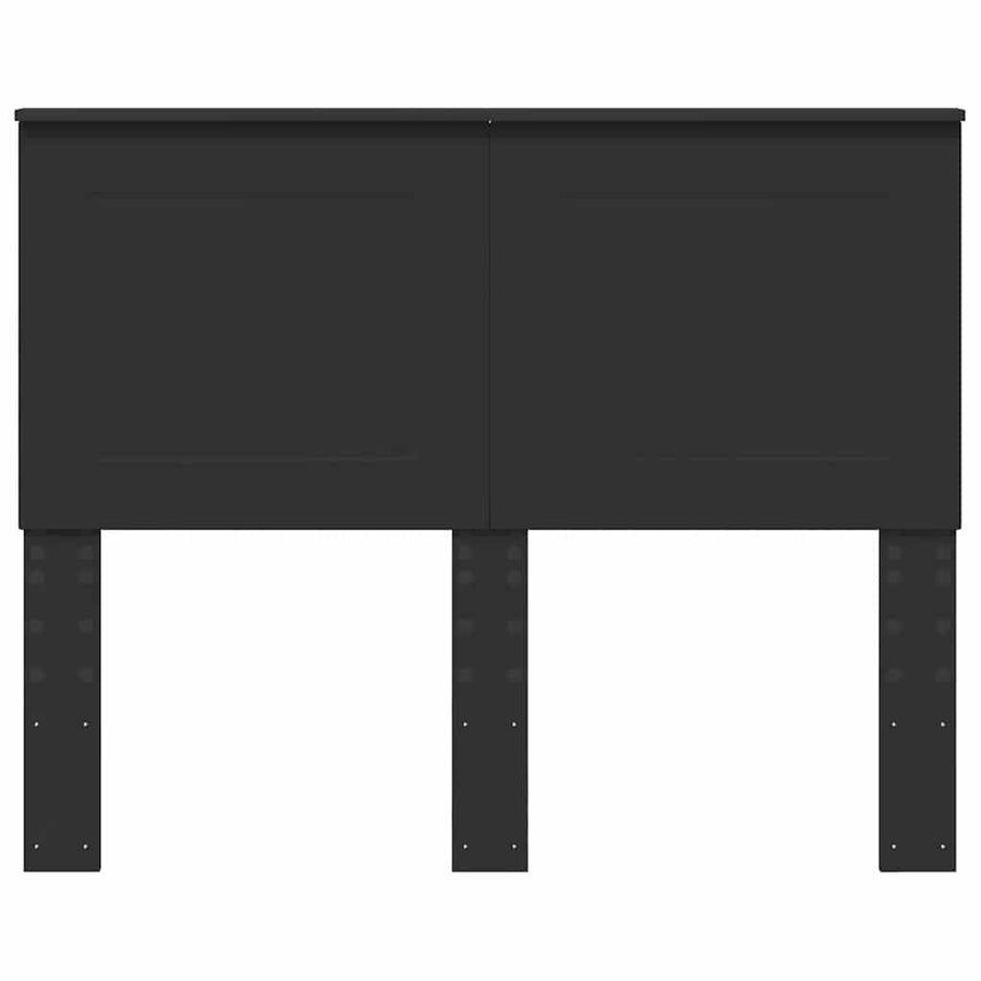 Hoofdbord met hoofdeinde Zwart Eiken 120 cm Bewerkt hout