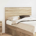 Hoofdbord Sonoma Eiken 120 cm Bewerkt hout