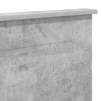 Hoofdbord met hoofdeinde Beton Grijs 120 cm Bewerkt hout