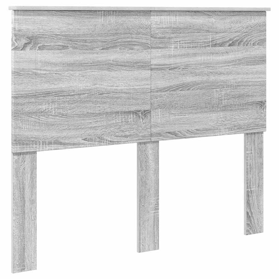 Hoofdbord met hoofdeinde Grijs Sonoma 120 cm Bewerkt hout