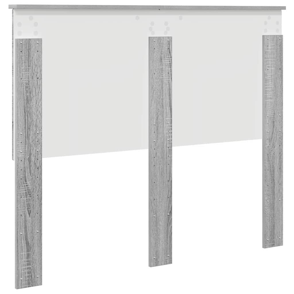 Hoofdbord met hoofdeinde Grijs Sonoma 120 cm Bewerkt hout