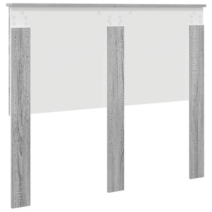 Hoofdbord met hoofdeinde Grijs Sonoma 120 cm Bewerkt hout