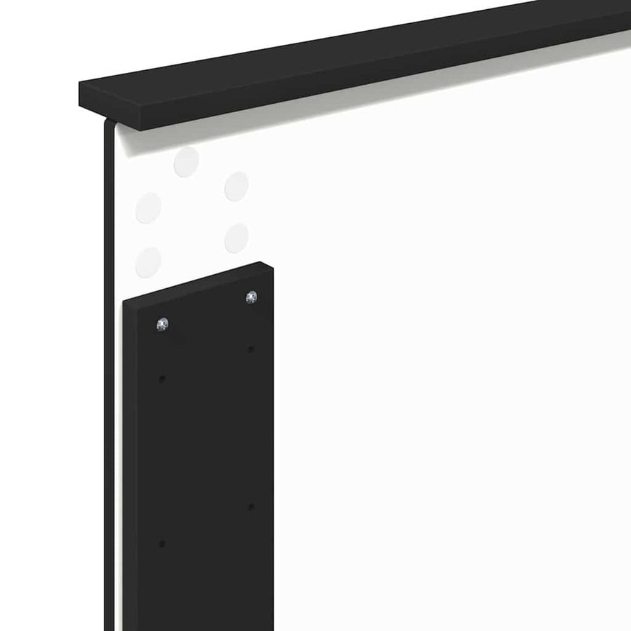 Hoofdbord met hoofdeinde Zwart Eiken 100 cm Bewerkt hout
