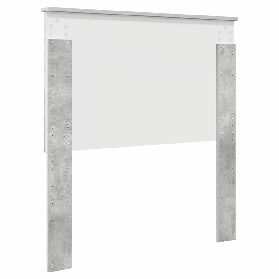 Hoofdbord met hoofdeinde Beton Grijs 100 cm Bewerkt hout