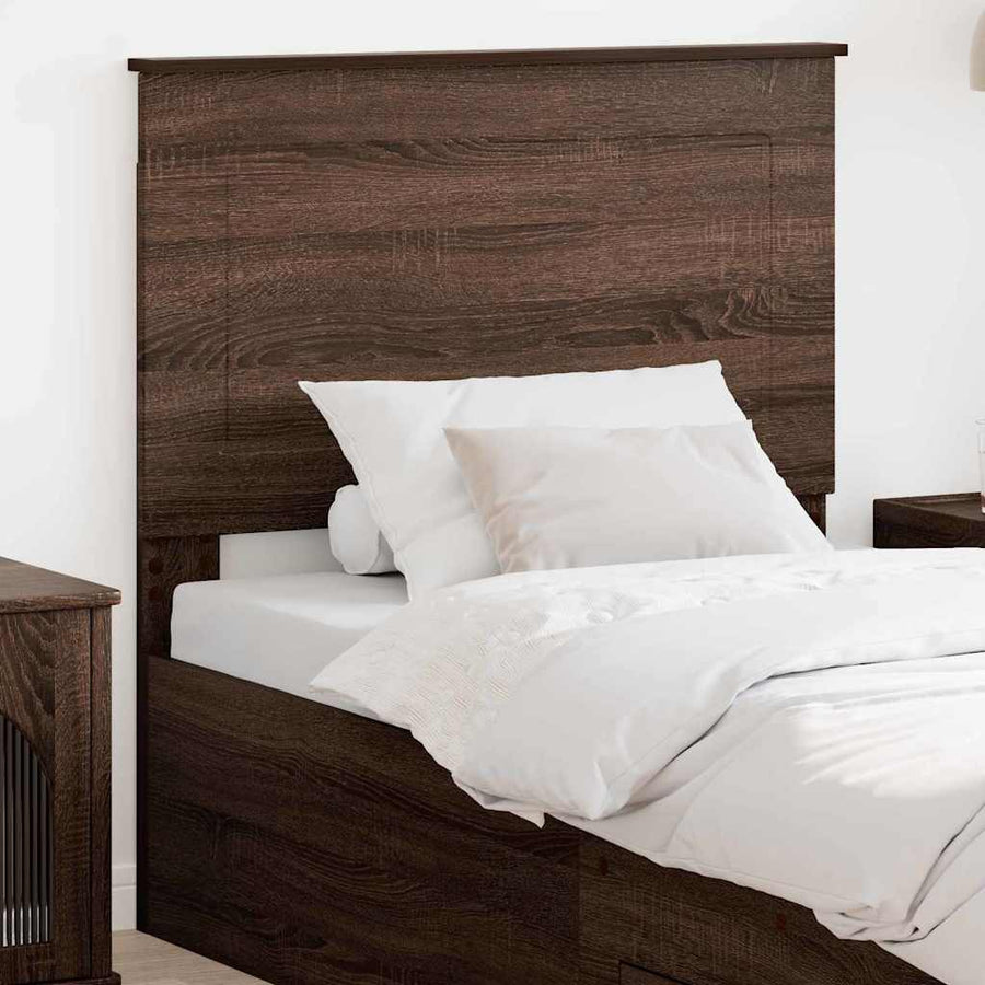 Hoofdbord met hoofdeinde Bruin Eiken 100 cm Bewerkt hout