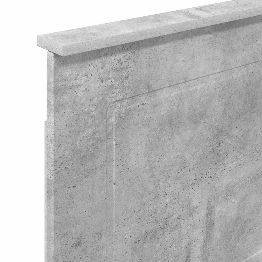 Hoofdbord met hoofdeinde Beton Grijs 90 cm Bewerkt hout