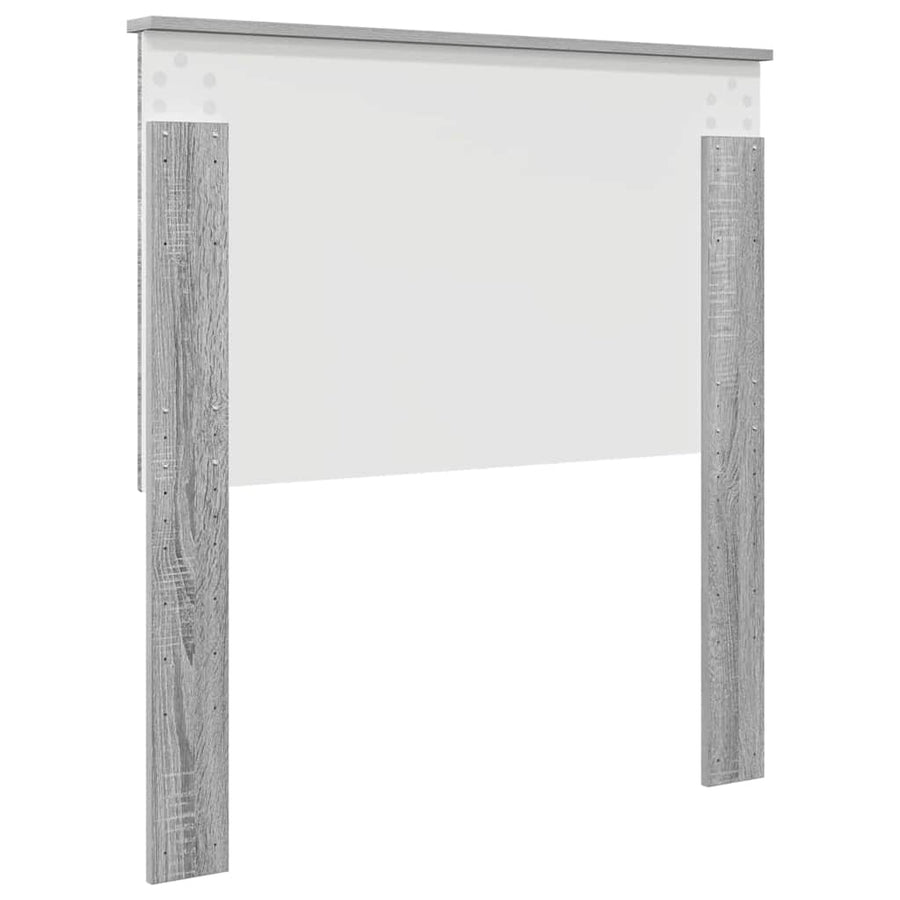 Hoofdbord met hoofdeinde Grijs Sonoma 90 cm Bewerkt hout