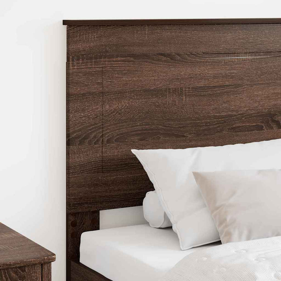 Hoofdbord met hoofdeinde Bruin Eiken 90 cm Bewerkt hout