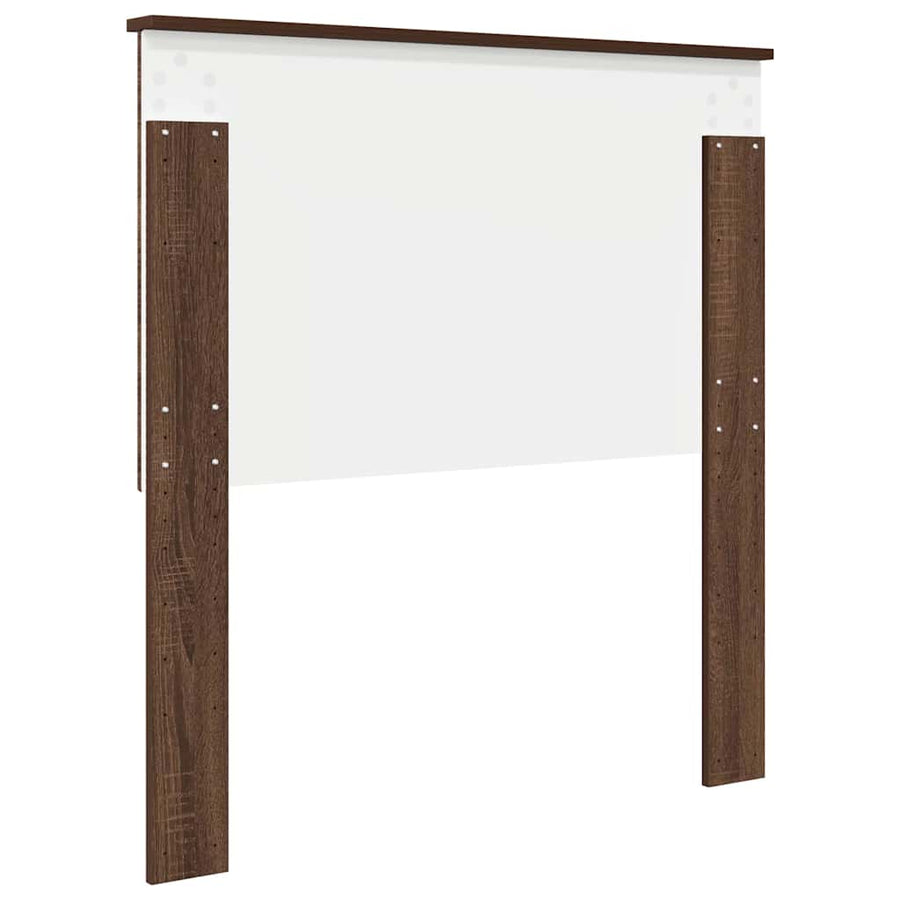 Hoofdbord met hoofdeinde Bruin Eiken 90 cm Bewerkt hout