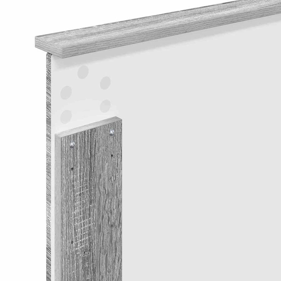 Hoofdbord met hoofdeinde Grijs Sonoma 75 cm Bewerkt hout
