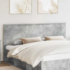 Headboard with Headboard Concrete Grey 200 cm Engineered Wood
