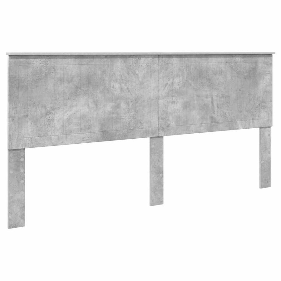 Hoofdbord met hoofdeinde Beton Grijs 200 cm Bewerkt hout