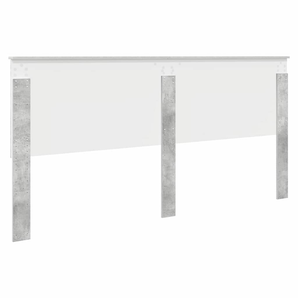 Hoofdbord met hoofdeinde Beton Grijs 200 cm Bewerkt hout
