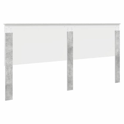 Hoofdbord met hoofdeinde Beton Grijs 200 cm Bewerkt hout