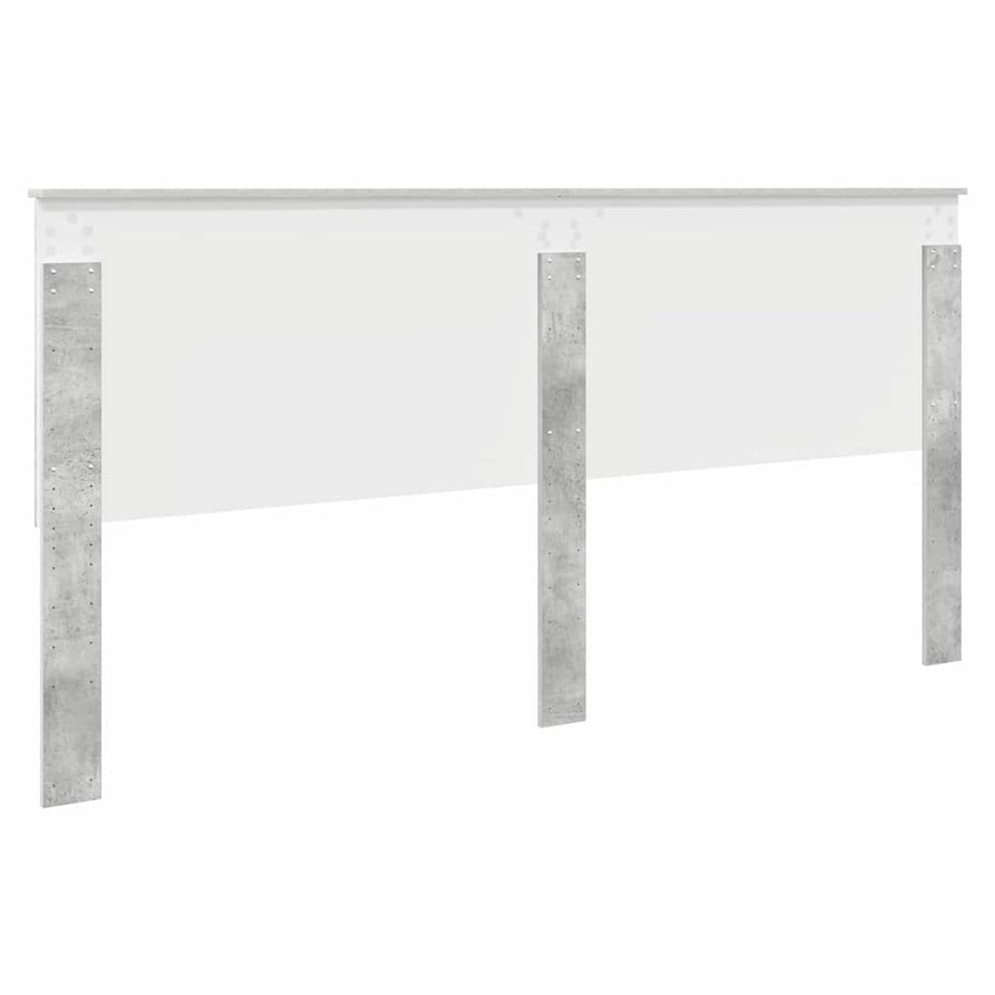 Hoofdbord met hoofdeinde Beton Grijs 200 cm Bewerkt hout