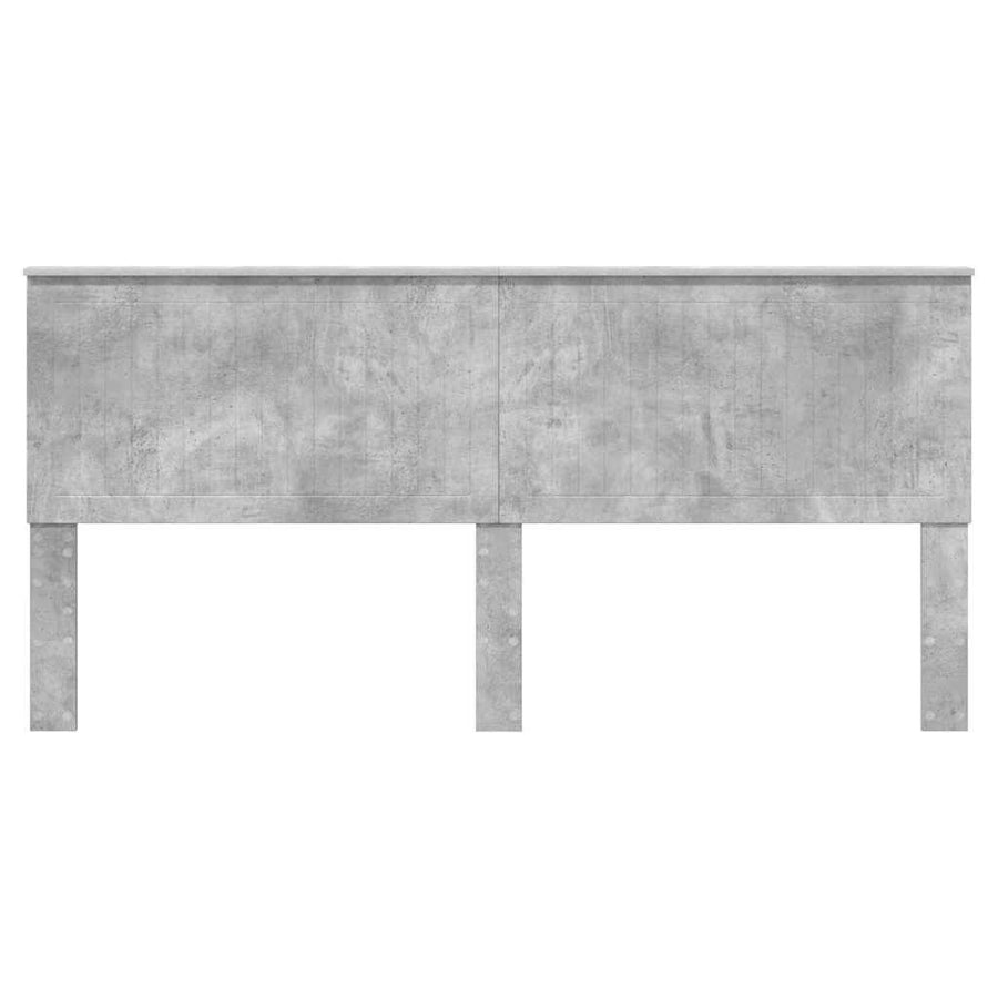 Hoofdbord met hoofdeinde Beton Grijs 200 cm Bewerkt hout