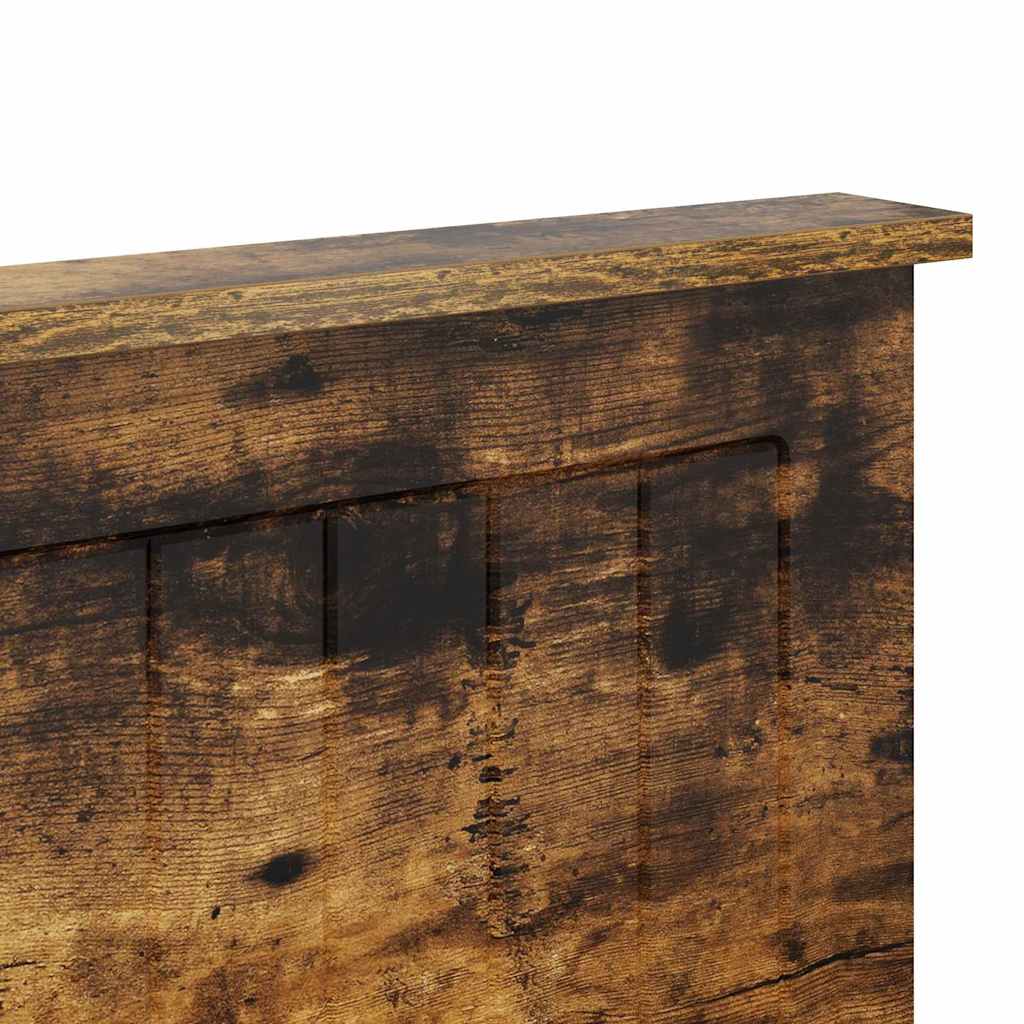 Hoofdbord met hoofdeinde Gerookt eiken 200 cm Bewerkt hout