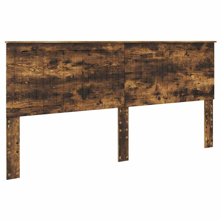 Hoofdbord met hoofdeinde Gerookt eiken 200 cm Bewerkt hout