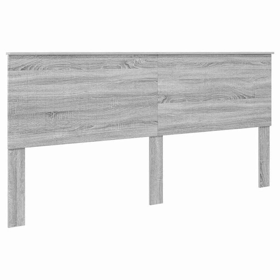 Hoofdbord met hoofdeinde Grijs Sonoma 200 cm Bewerkt hout