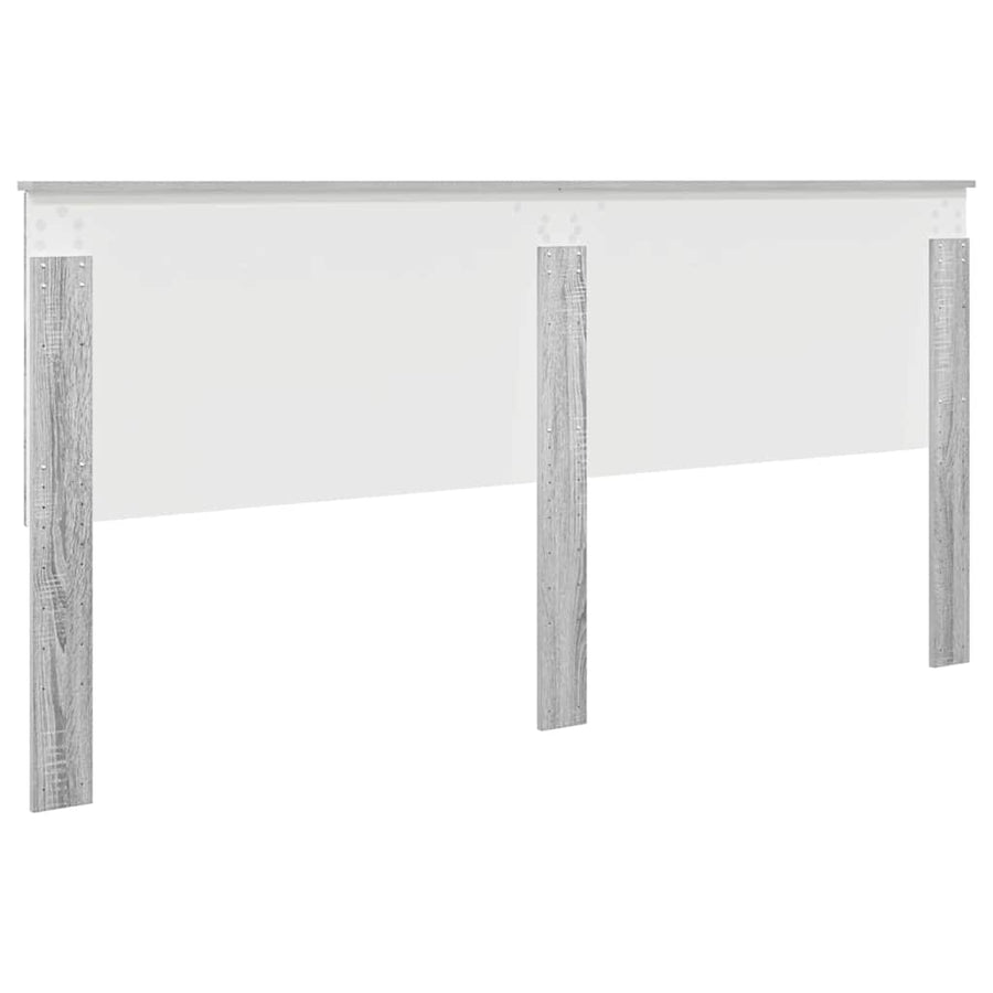 Hoofdbord met hoofdeinde Grijs Sonoma 200 cm Bewerkt hout