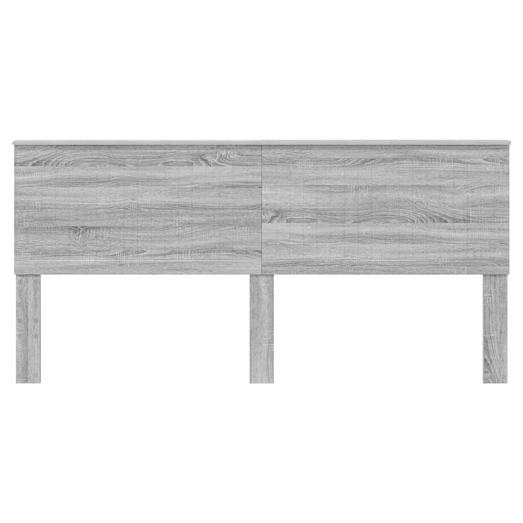 Hoofdbord met hoofdeinde Grijs Sonoma 200 cm Bewerkt hout