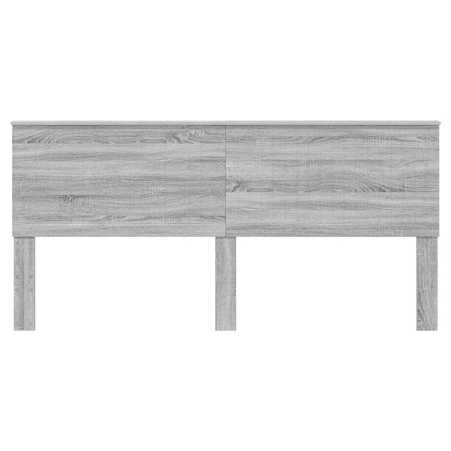 Hoofdbord met hoofdeinde Grijs Sonoma 200 cm Bewerkt hout