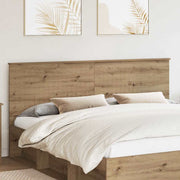 Hoofdbord Artisan eiken 203x7x100 cm bewerkt hout