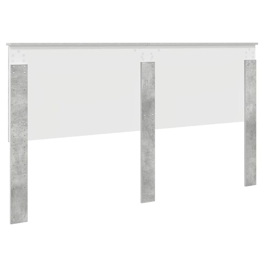 Hoofdbord met hoofdeinde Beton Grijs 180 cm Bewerkt hout