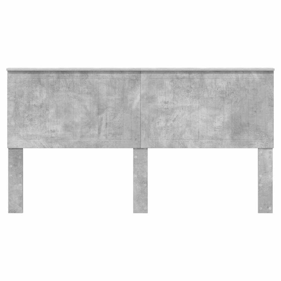 Hoofdbord met hoofdeinde Beton Grijs 180 cm Bewerkt hout