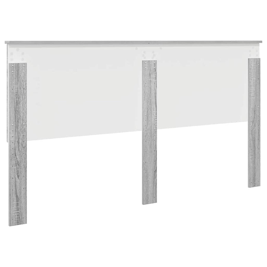 Hoofdbord met hoofdeinde Grijs Sonoma 180 cm Bewerkt hout