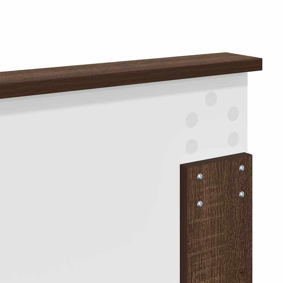 Hoofdbord met hoofdeinde Bruin Eiken 180 cm Bewerkt hout