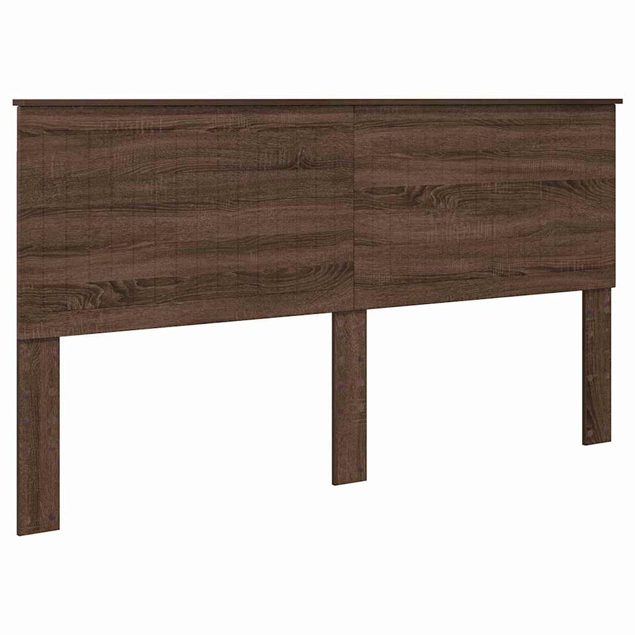 Hoofdbord met hoofdeinde Bruin Eiken 180 cm Bewerkt hout
