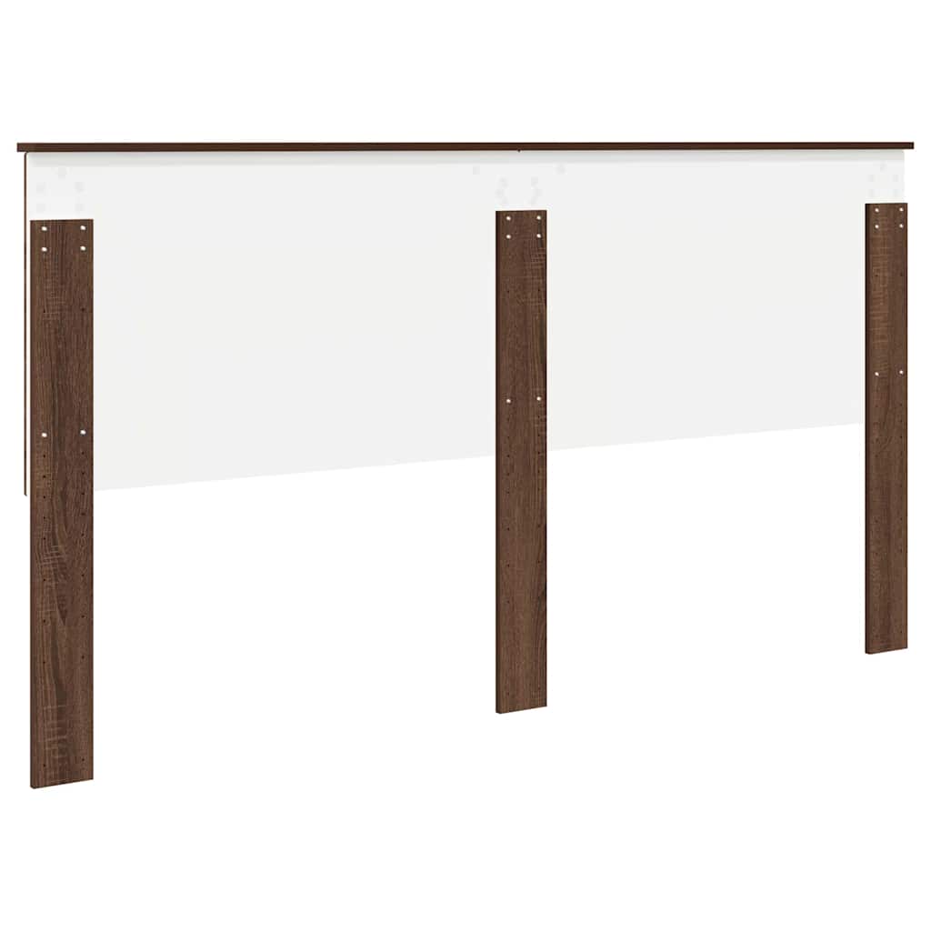Hoofdbord met hoofdeinde Bruin Eiken 180 cm Bewerkt hout