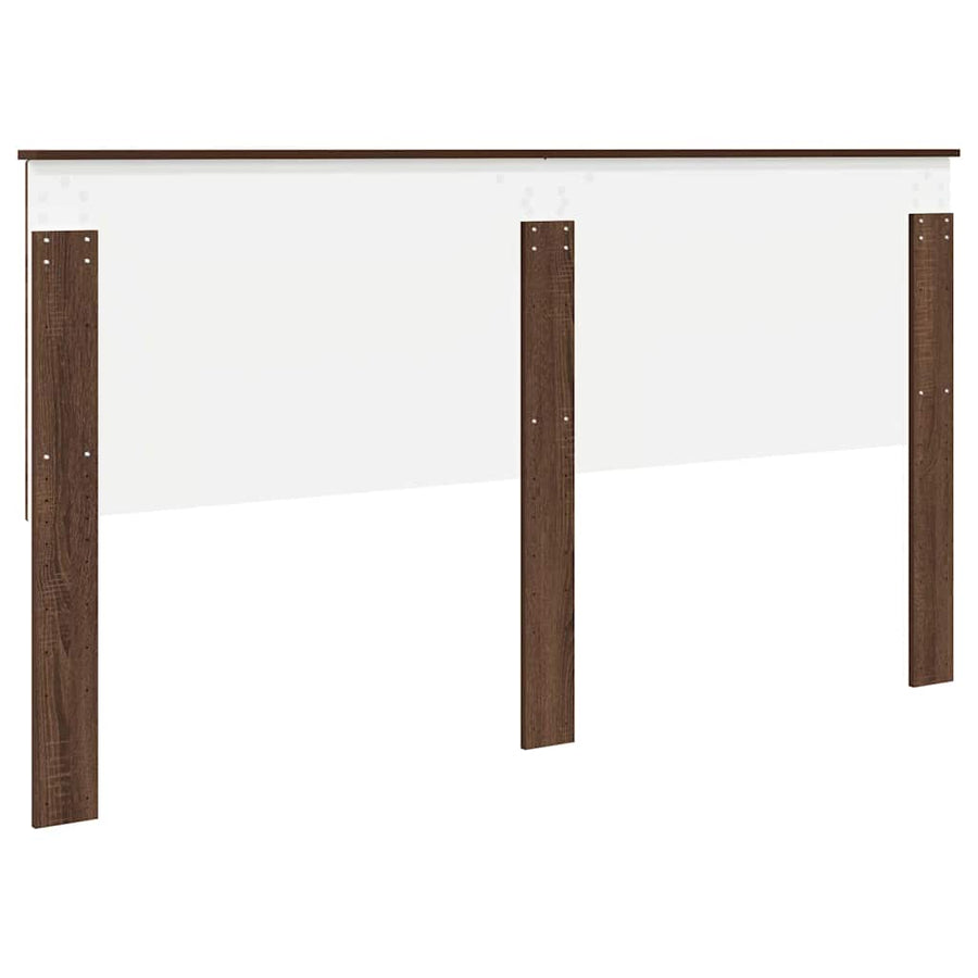 Hoofdbord met hoofdeinde Bruin Eiken 180 cm Bewerkt hout