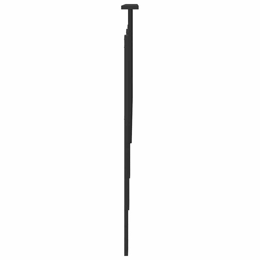 Hoofdbord met hoofdeinde Zwart Eiken 160 cm Bewerkt hout